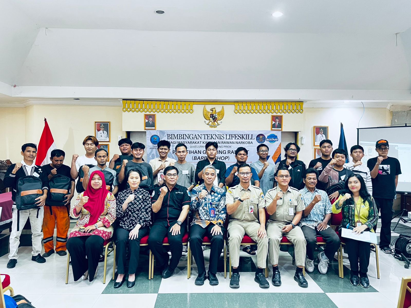 Kegiatan Bimbingan Teknis Lifeskill bagi Masyarakat Kawasan Rawan Narkoba di Jakarta Utara di Ruang Pola Lt. 3 Kelurahan Tanjung Priok 1