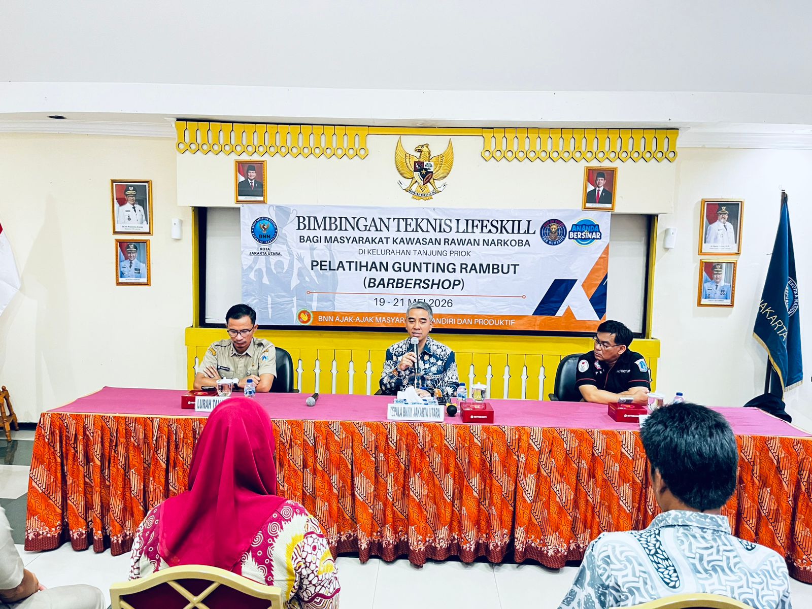 Kegiatan Bimbingan Teknis Lifeskill bagi Masyarakat Kawasan Rawan Narkoba di Jakarta Utara di Ruang Pola Lt. 3 Kelurahan Tanjung Priok 3