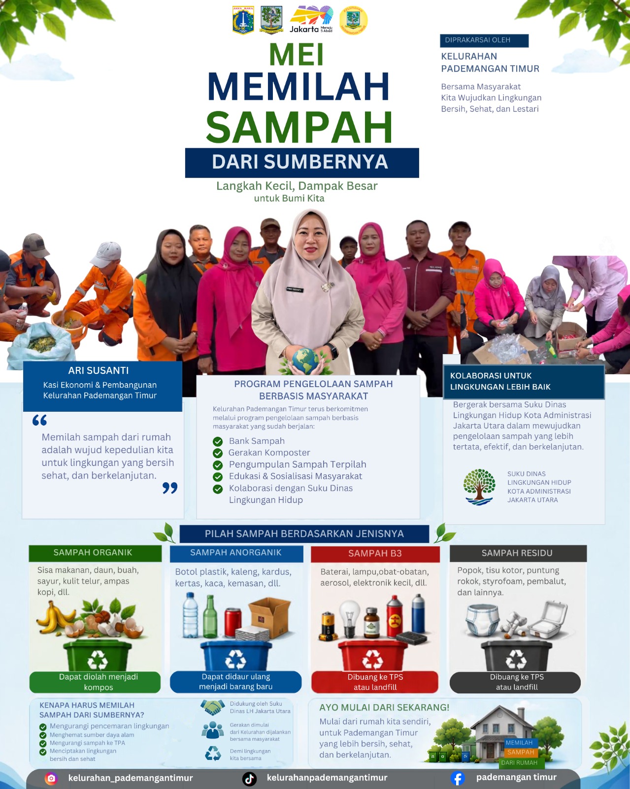 Warga Pademangan Timur Diajak Pilah Sampah Sesuai Jenisnya 1
