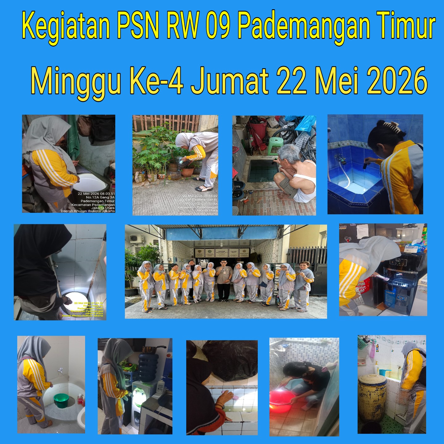 Aktivitas PSN Mandiri di Wilayah RW 001 hingga RW 012 Pademangan Timur Minggu Ke-4 Berjalan Aktif 5