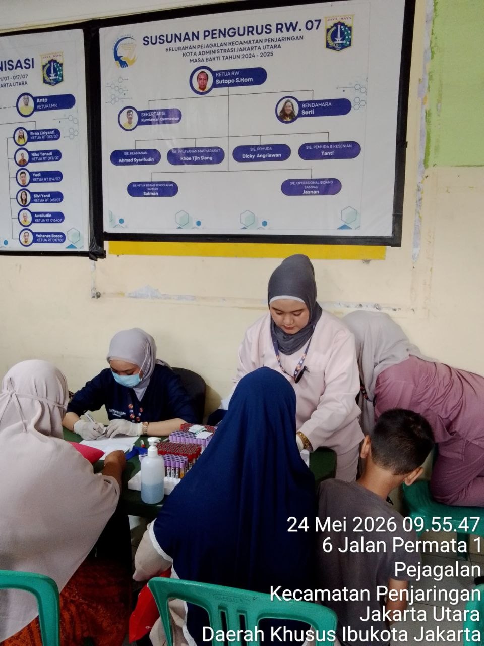 Kelurahan Pejagalan Monitoring Pelaksanaan CKG di RW 07 Taman Permata Indah 1
