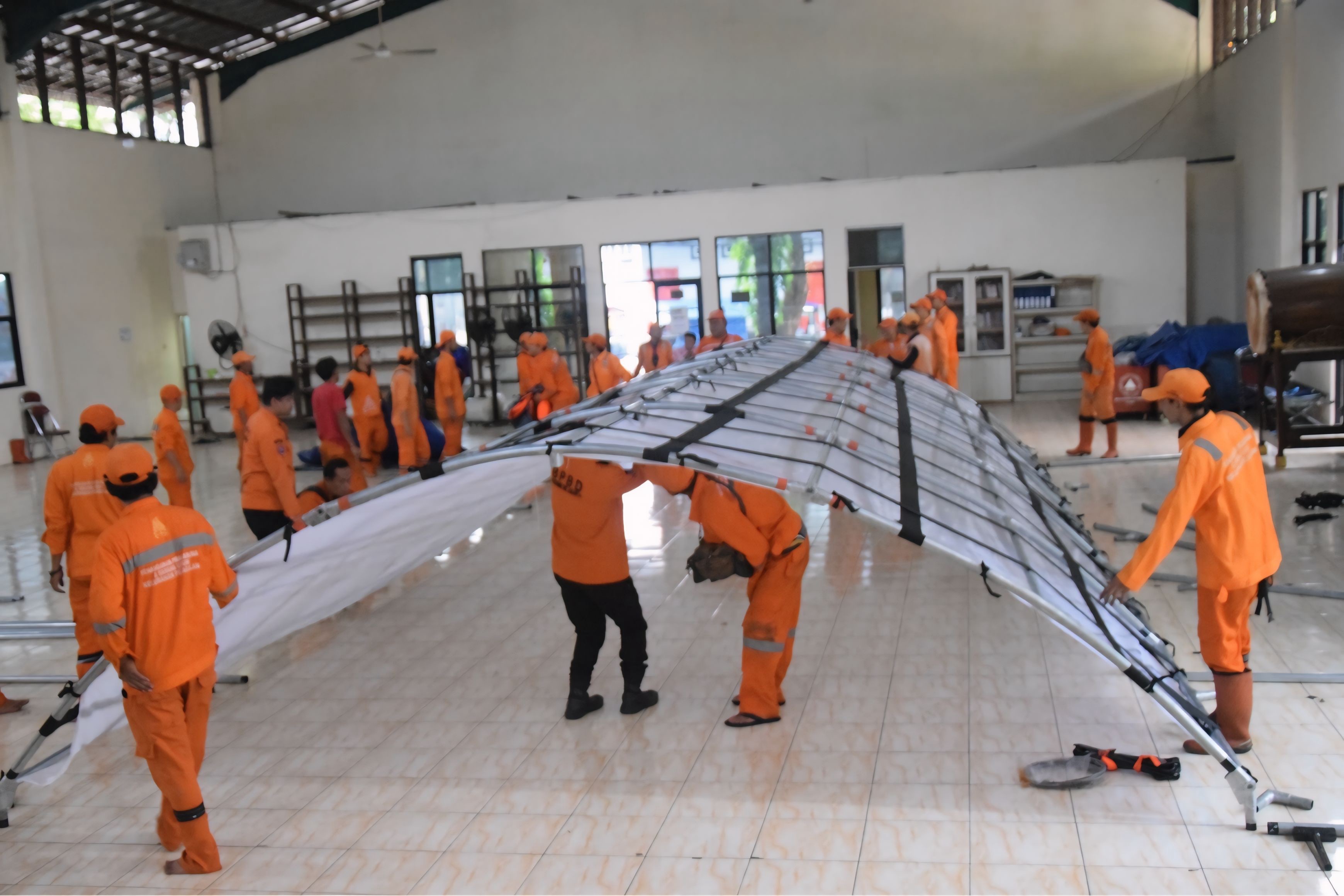 SOSIALISASI PENDIRIAN TENDA BENCANA BERSAMA BPBD JAKARTA UTARA 4