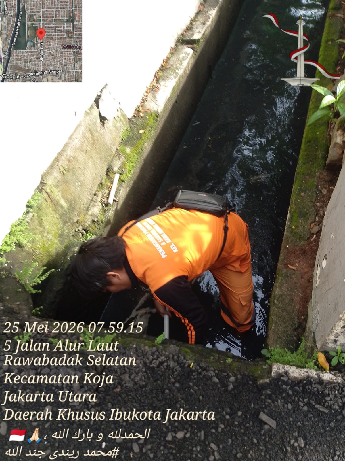 PPSU Rawa Badak Selatan melaksanakan Normalisasi Saluran dan Penyapuan Jalan di Wilayah Rawa Badak Selatan 5
