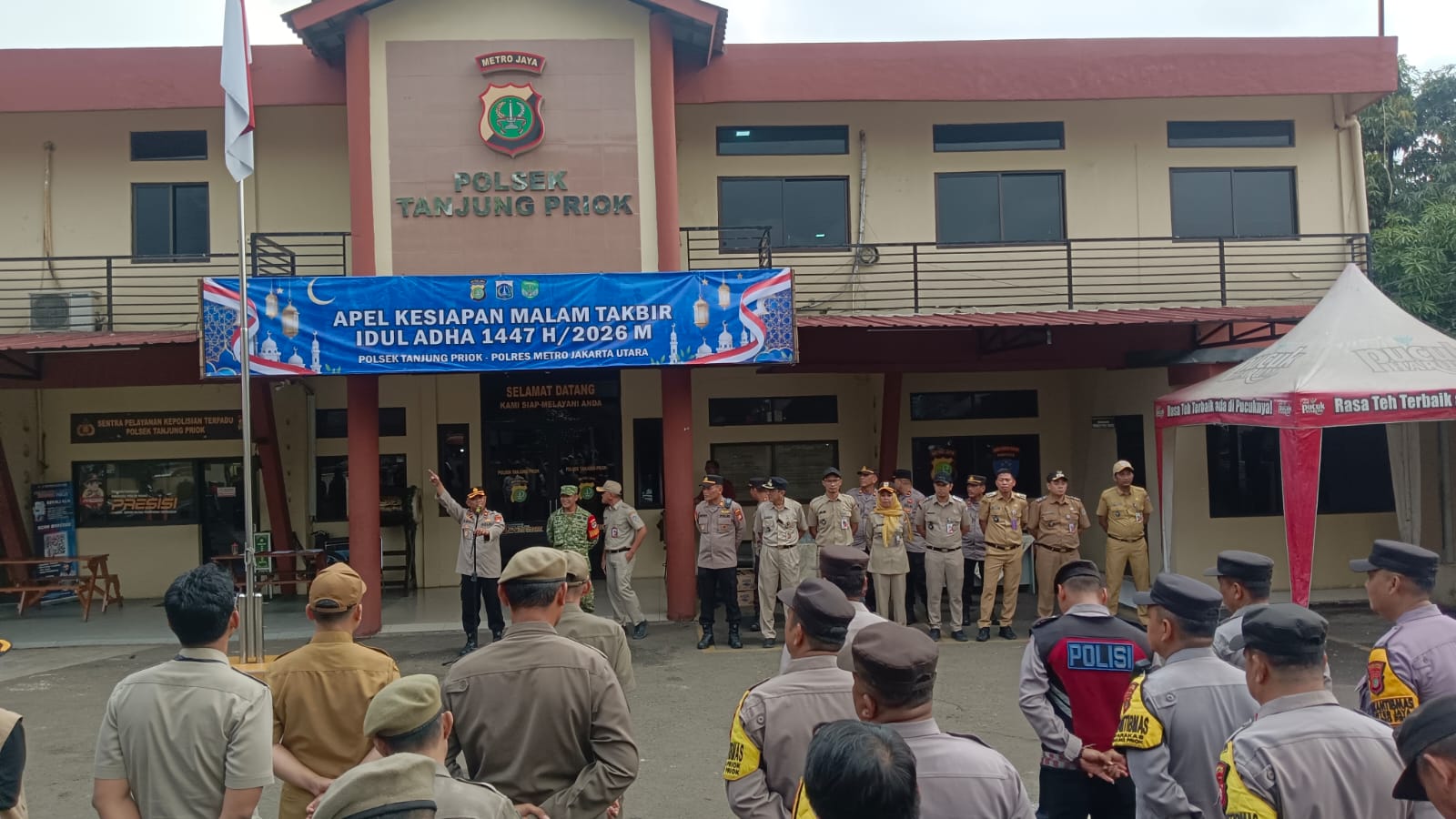 Apel Kesiapan Pengamanan Malam Takbir Idul Adha 1447 H / 2026 M di Mapolsek Tanjung Priok 1