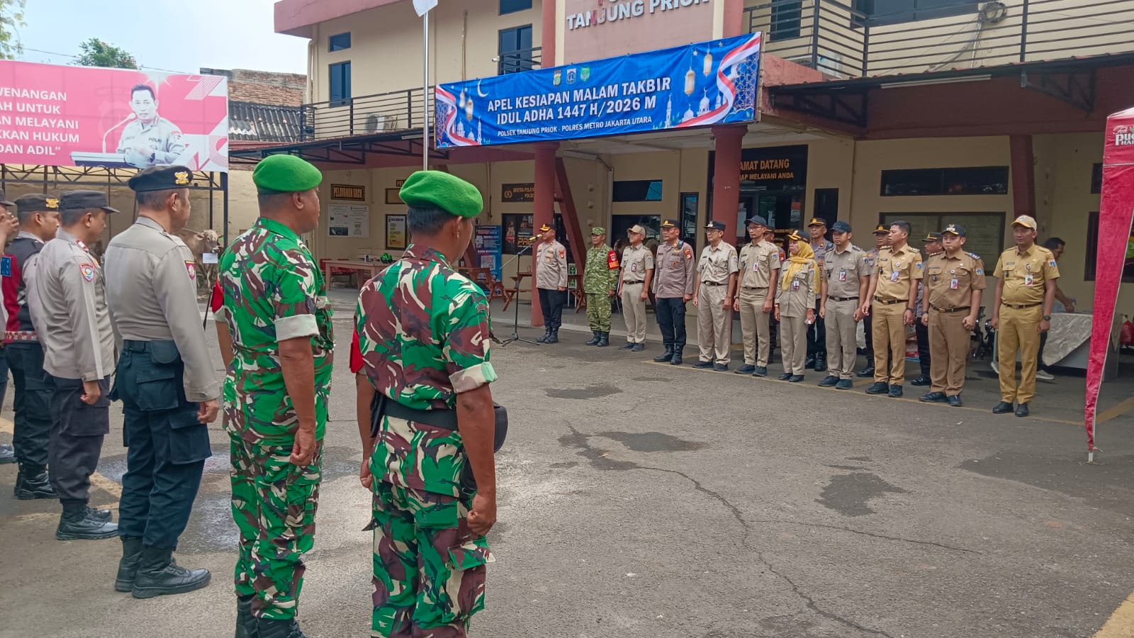 Apel Kesiapan Pengamanan Malam Takbir Idul Adha 1447 H / 2026 M di Mapolsek Tanjung Priok 2