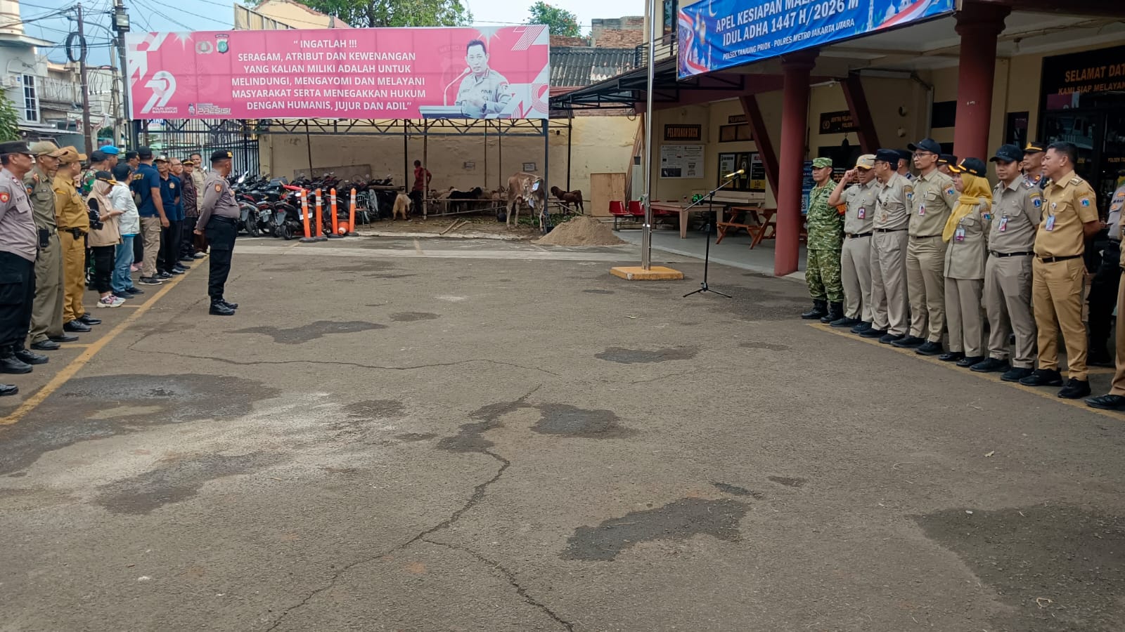 Apel Kesiapan Pengamanan Malam Takbir Idul Adha 1447 H / 2026 M di Mapolsek Tanjung Priok 3