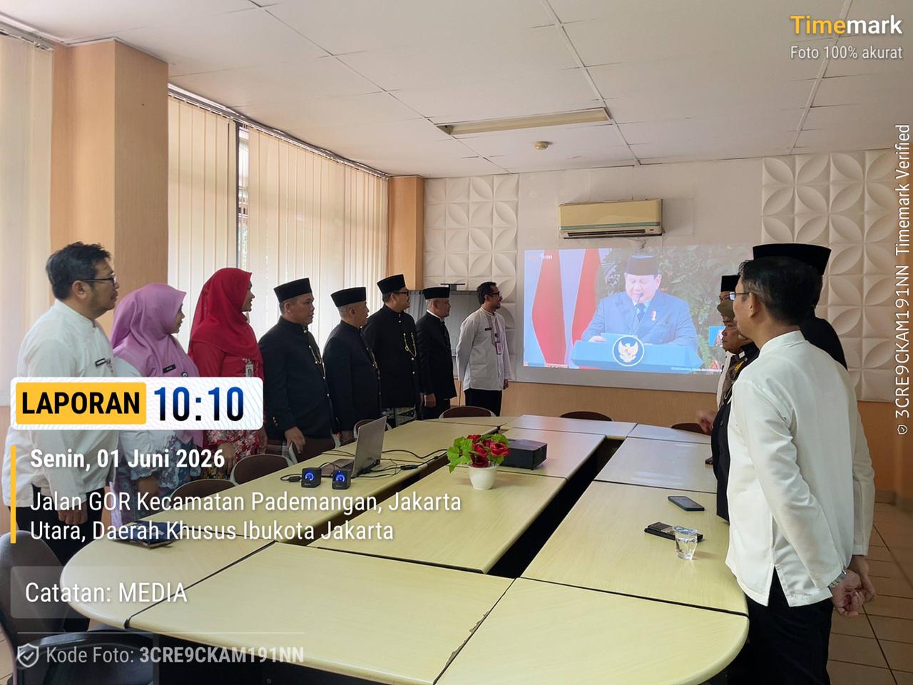 Kecamatan Pademangan Ikuti Upacara Peringatan Hari Lahir Pancasila Tahun 2026 Secara Daring 2