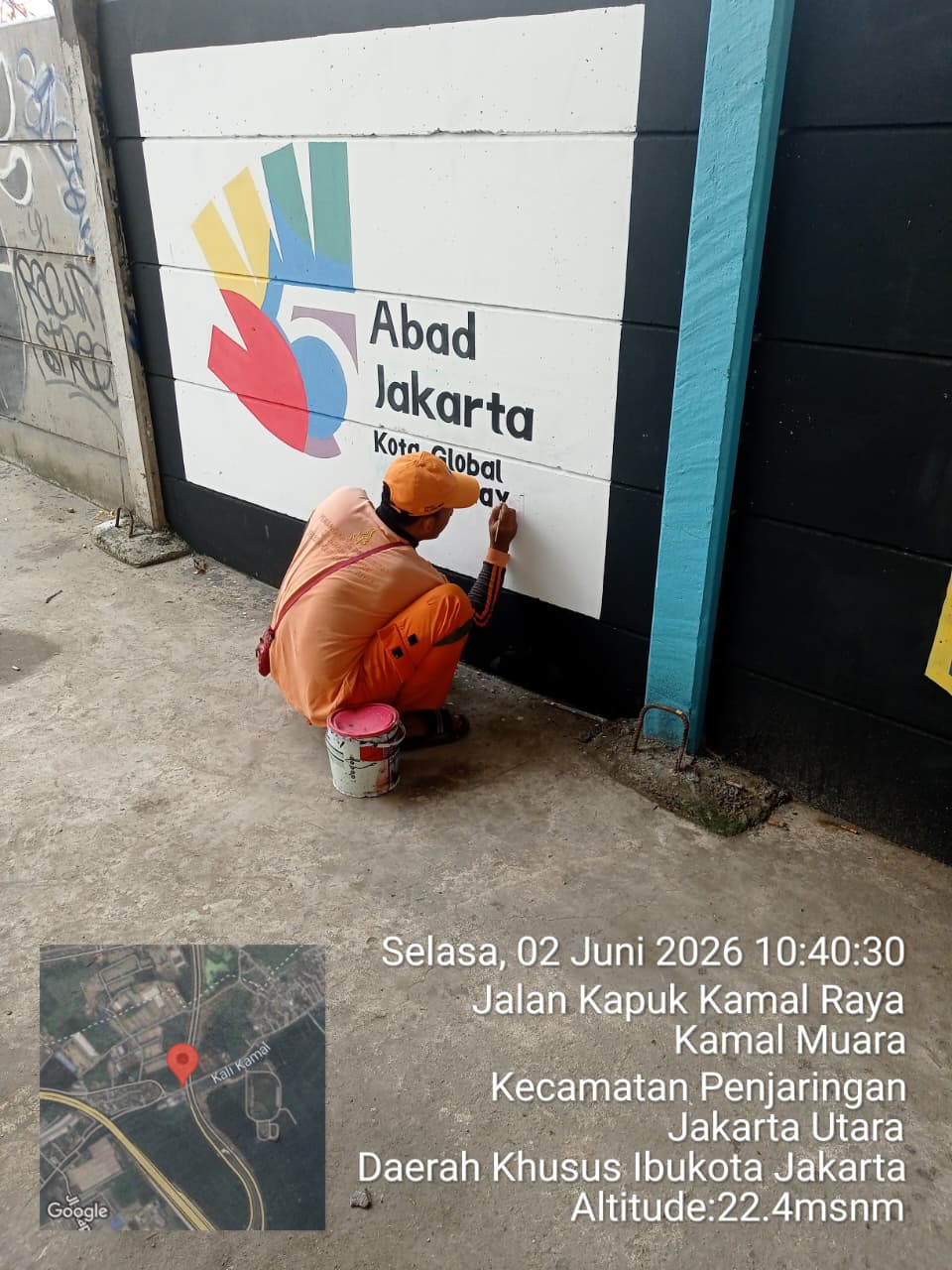PPSU Kamal Muara Hadirkan Wajah Baru Kawasan Jalan Unggulan Melalui Pembuatan Mural Kreatif 2
