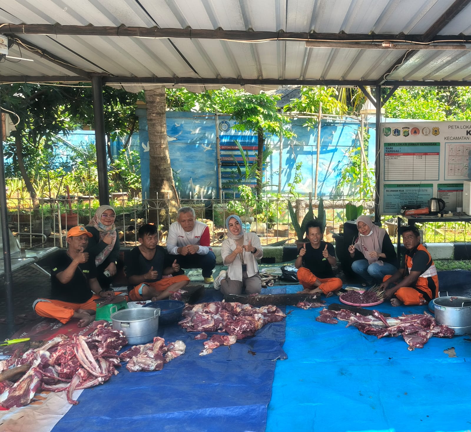 Kegiatan Peninjauan dan Pendampingan Pemotongan Hewan Qurban Kelurahan Koja 5