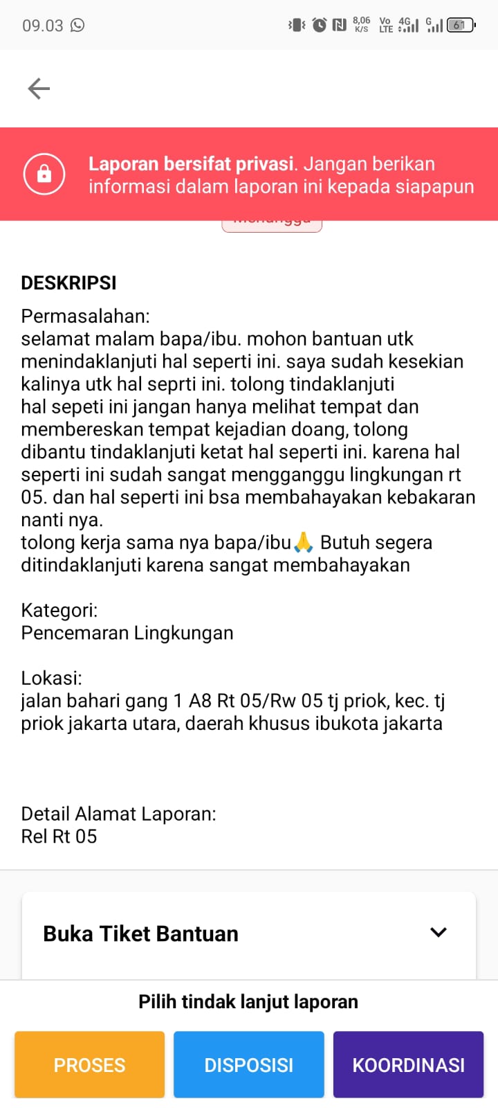 Tindak Lanjut Citizen Relation Management (CRM) Pembakaran Sampah di Wilayah pinggiran Rel KAI RW.05 Kelurahan Tanjung Priok 2