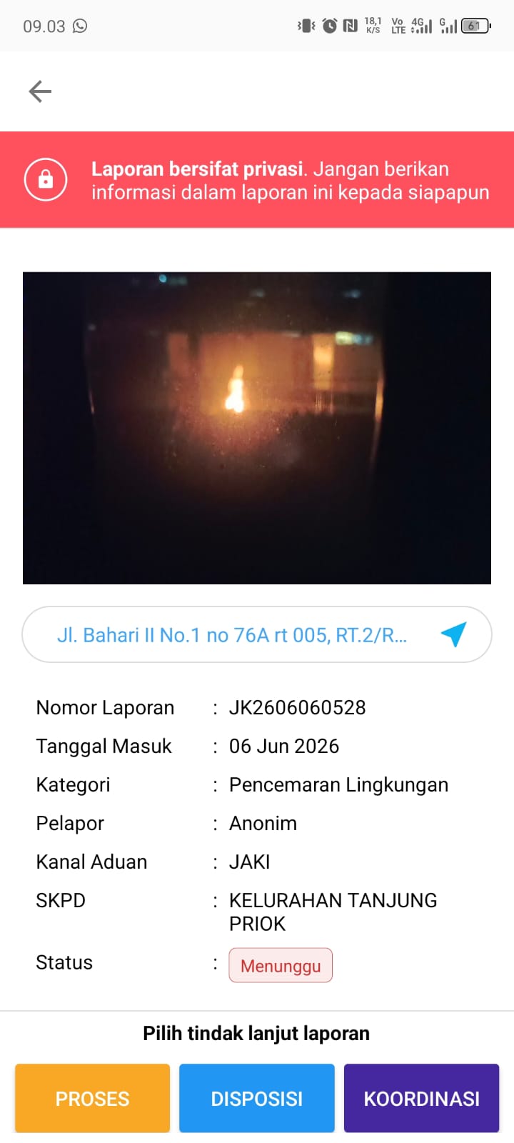 Tindak Lanjut Citizen Relation Management (CRM) Pembakaran Sampah di Wilayah pinggiran Rel KAI RW.05 Kelurahan Tanjung Priok 3