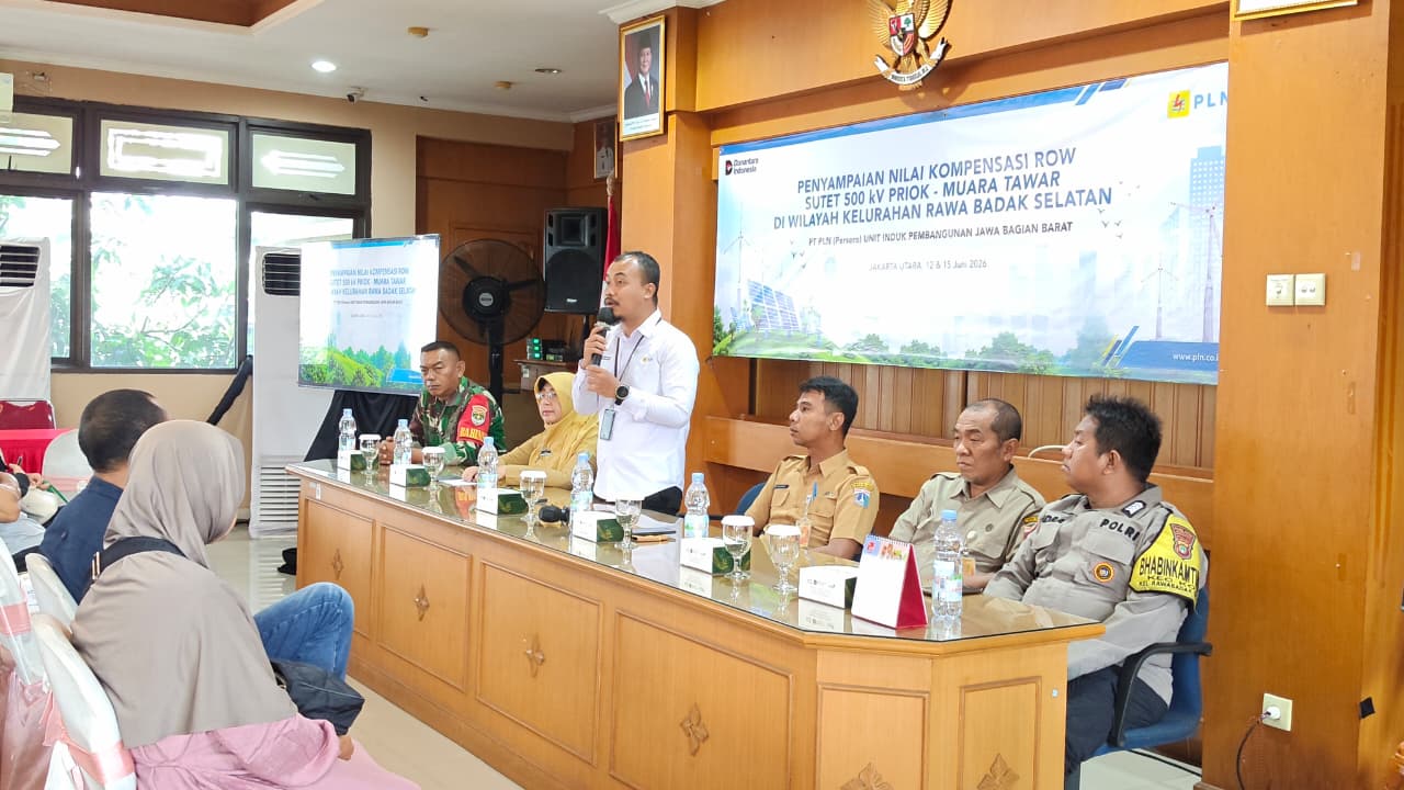 Penyampaian Nilai Kompensasi ROW SUTET 800 kV Priok–Muara Tawar di Rawa Badak Selatan senin 15 Juni 2026 7