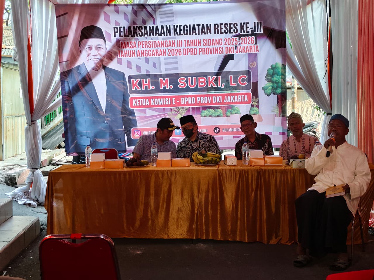 Pelaksanaan Kegiatan Reses Ke-3 Anggota DPRD DKI Jakarta Komisi E KH. M. Subki, Lc. Serap Aspirasi Warga Kelurahan Papanggo 1