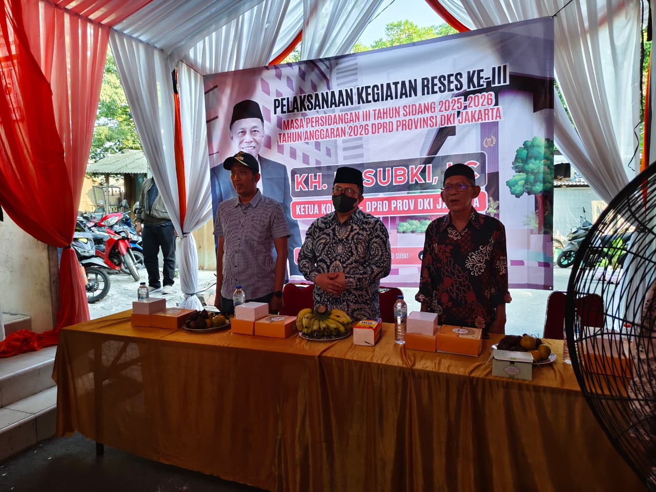 Pelaksanaan Kegiatan Reses Ke-3 Anggota DPRD DKI Jakarta Komisi E KH. M. Subki, Lc. Serap Aspirasi Warga Kelurahan Papanggo 2