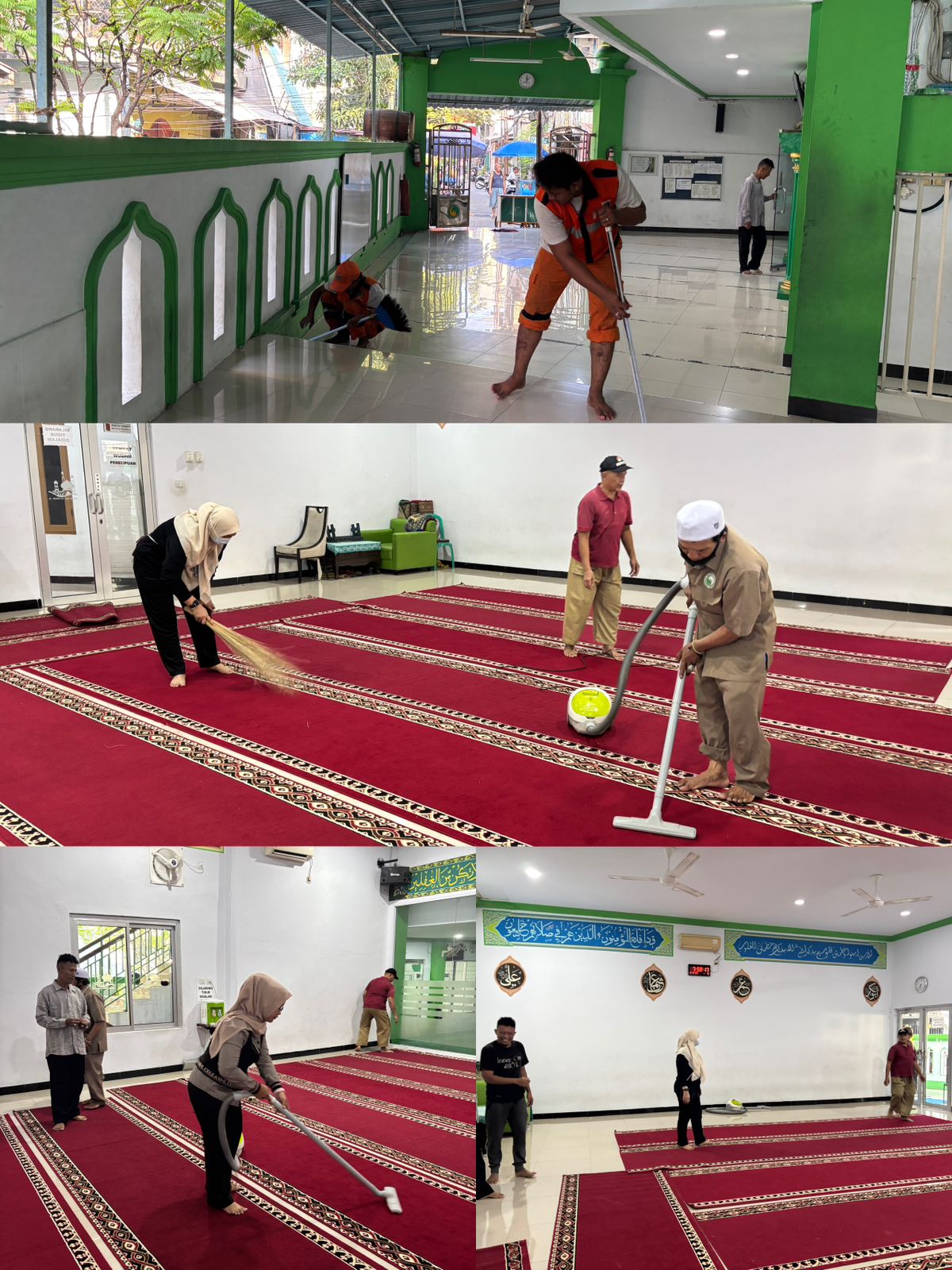 Gerakan Bersih-Bersih Masjid Wujudkan Lingkungan Ibadah yang Bersih dan Nyaman di Kelurahan Pademangan Barat 3