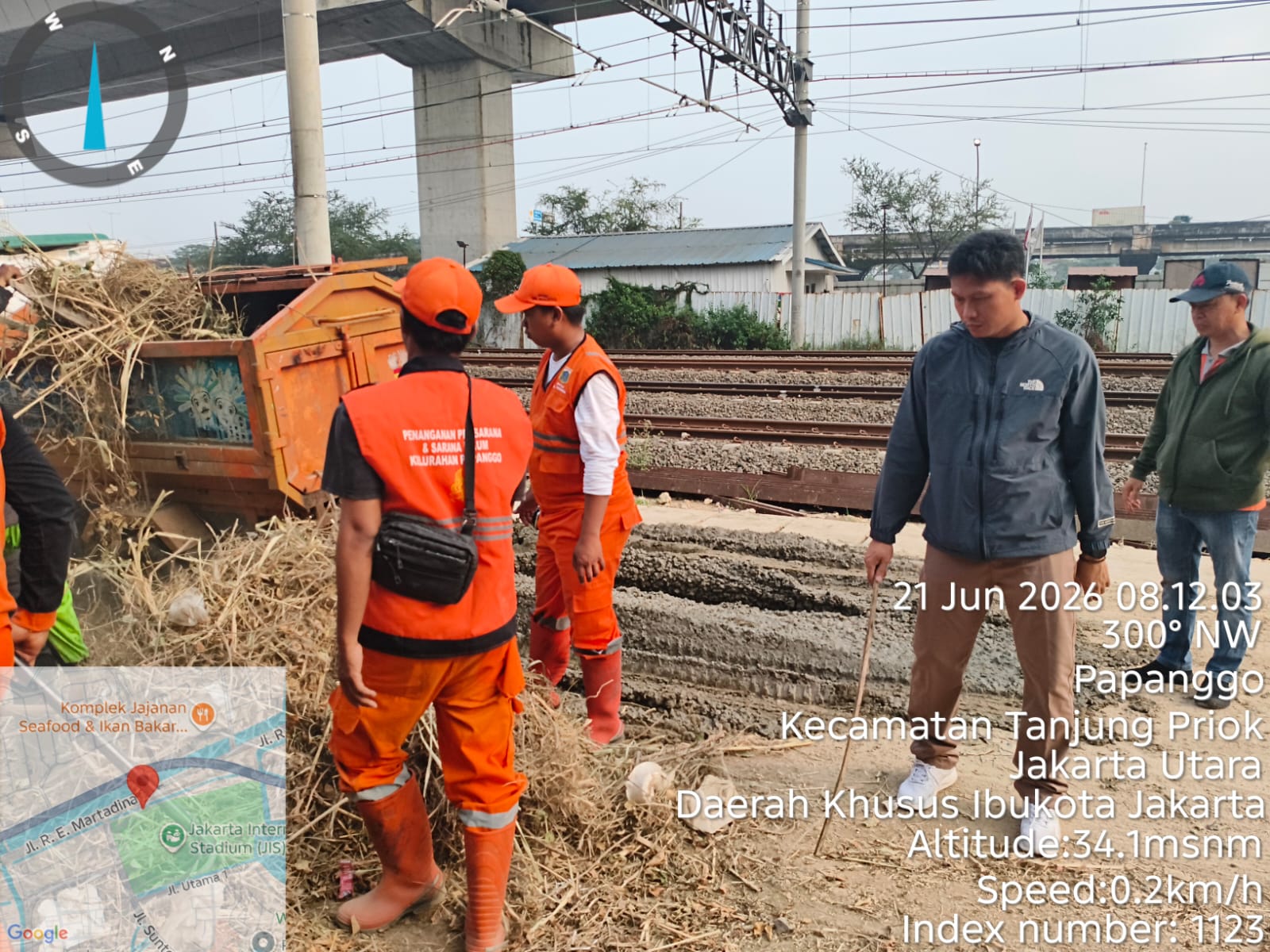 Kerja Bakti di Kawasan Utara JIS Dukung Persiapan Peresmian Stasiun JIS 2