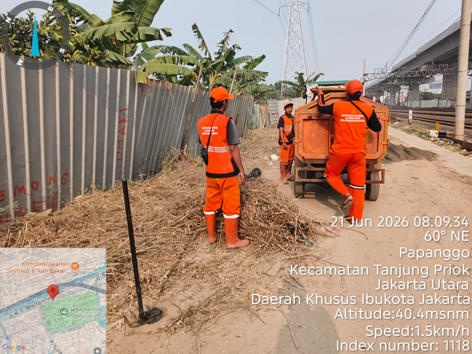 Kerja Bakti di Kawasan Utara JIS Dukung Persiapan Peresmian Stasiun JIS 4