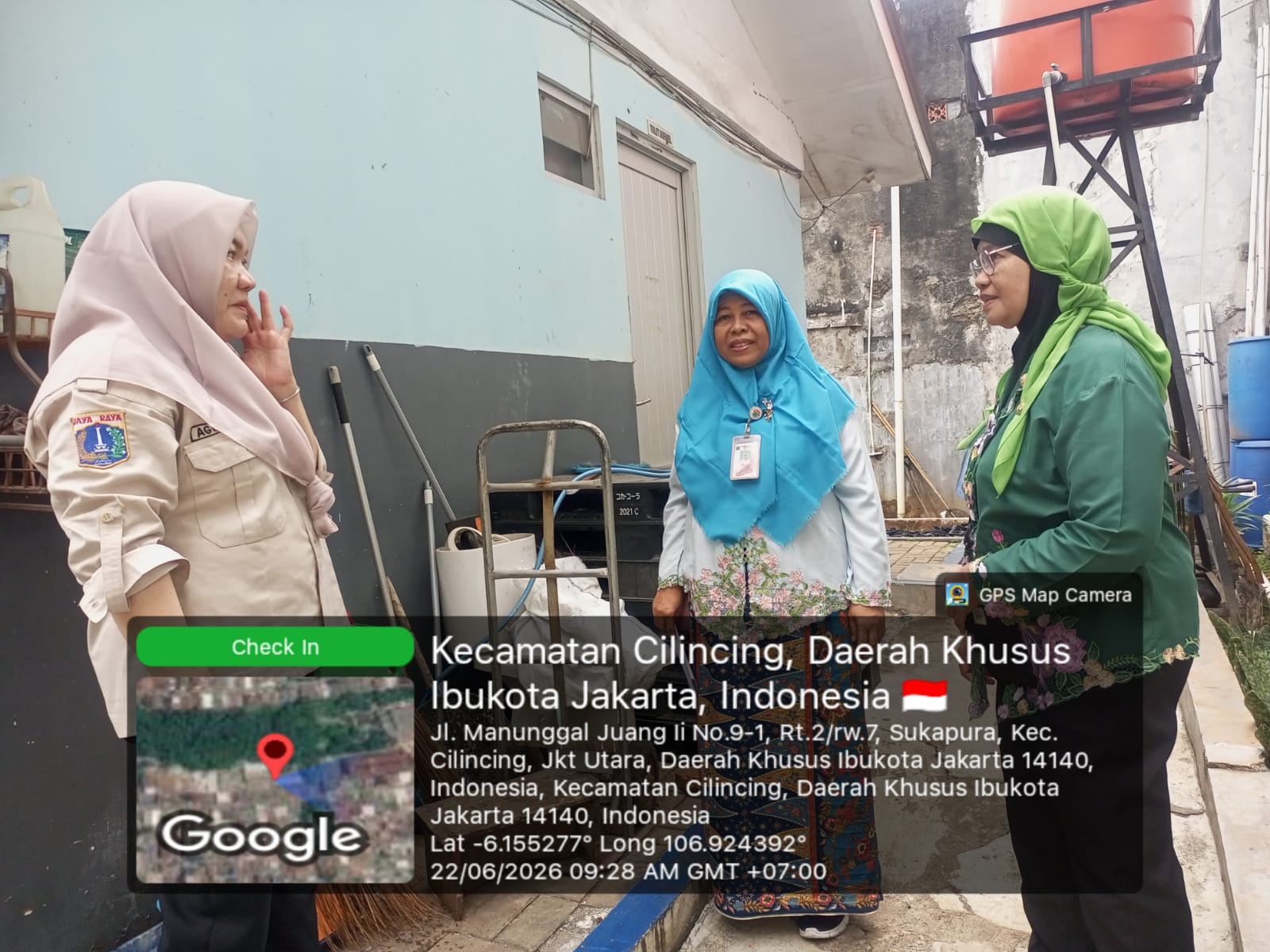 Tinjau Kesiapan MTQ dan Fasilitas, Kasi Kesra Sukapura Monitoring RPTRA 1