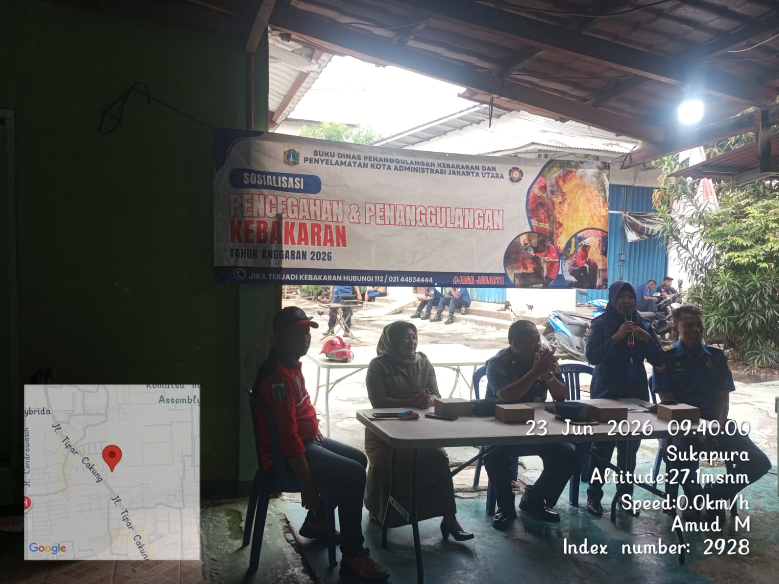 Tingkatkan Kewaspadaan, Sudin Penanggulangan Kebakaran dan Penyelamatan Kota Administrasi Jakarta Utara Gelar Sosialisasi Pencegahan Kebakaran di RW 03 Sukapura 2