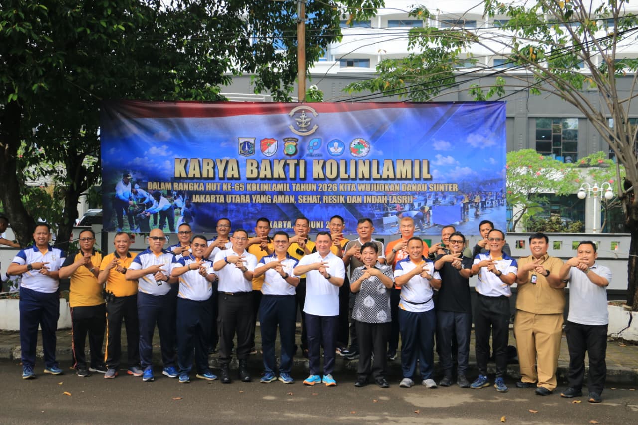 Sinergi Tanpa Batas! Tiga Pilar Bersama Warga Gelar Karya Bakti Kolinlamil 4