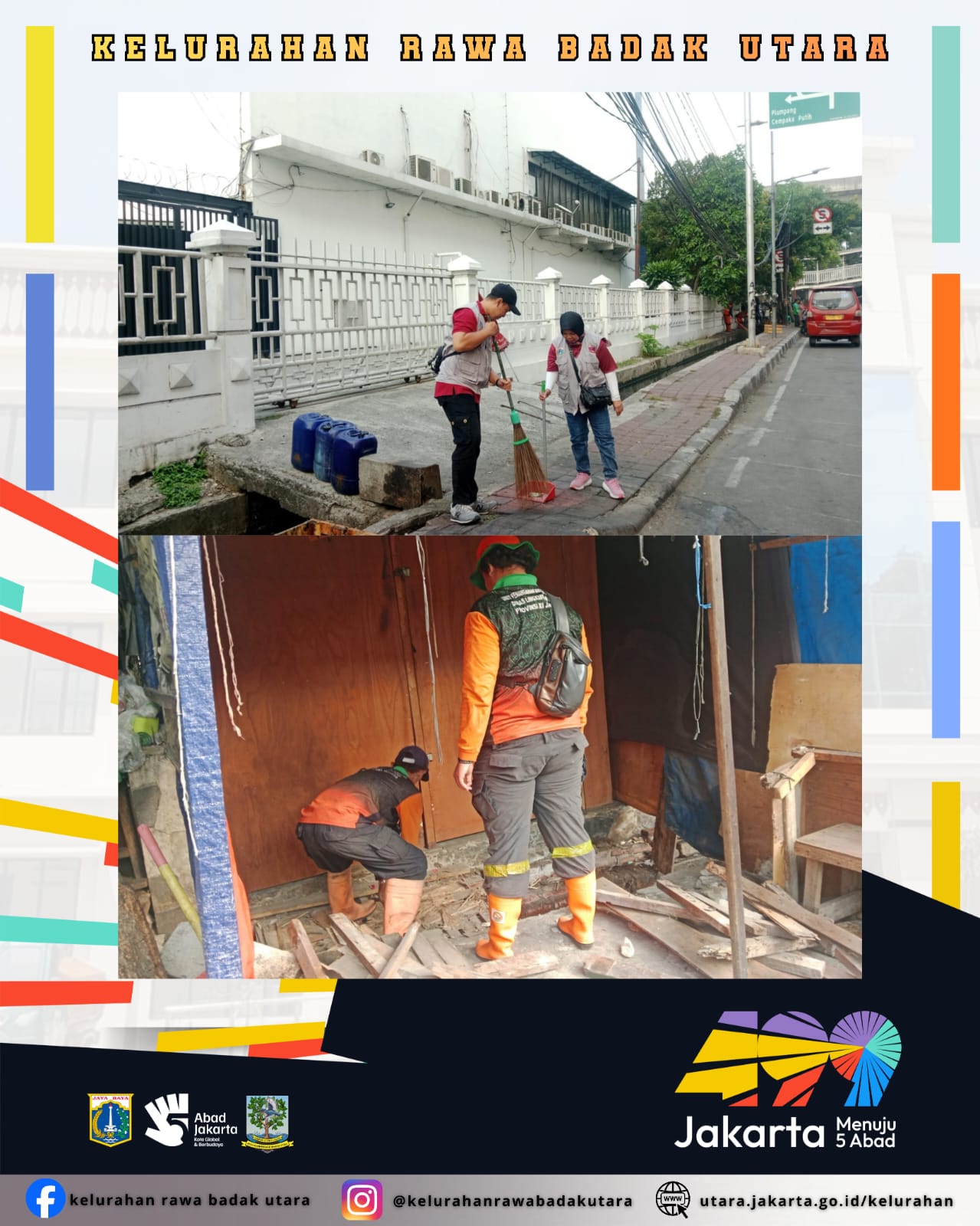 kegiatan Kerja Bakti di wilayah RW 012 Kelurahan Rawa Badak Utara pada Minggu, 21 Juni 2026. 4