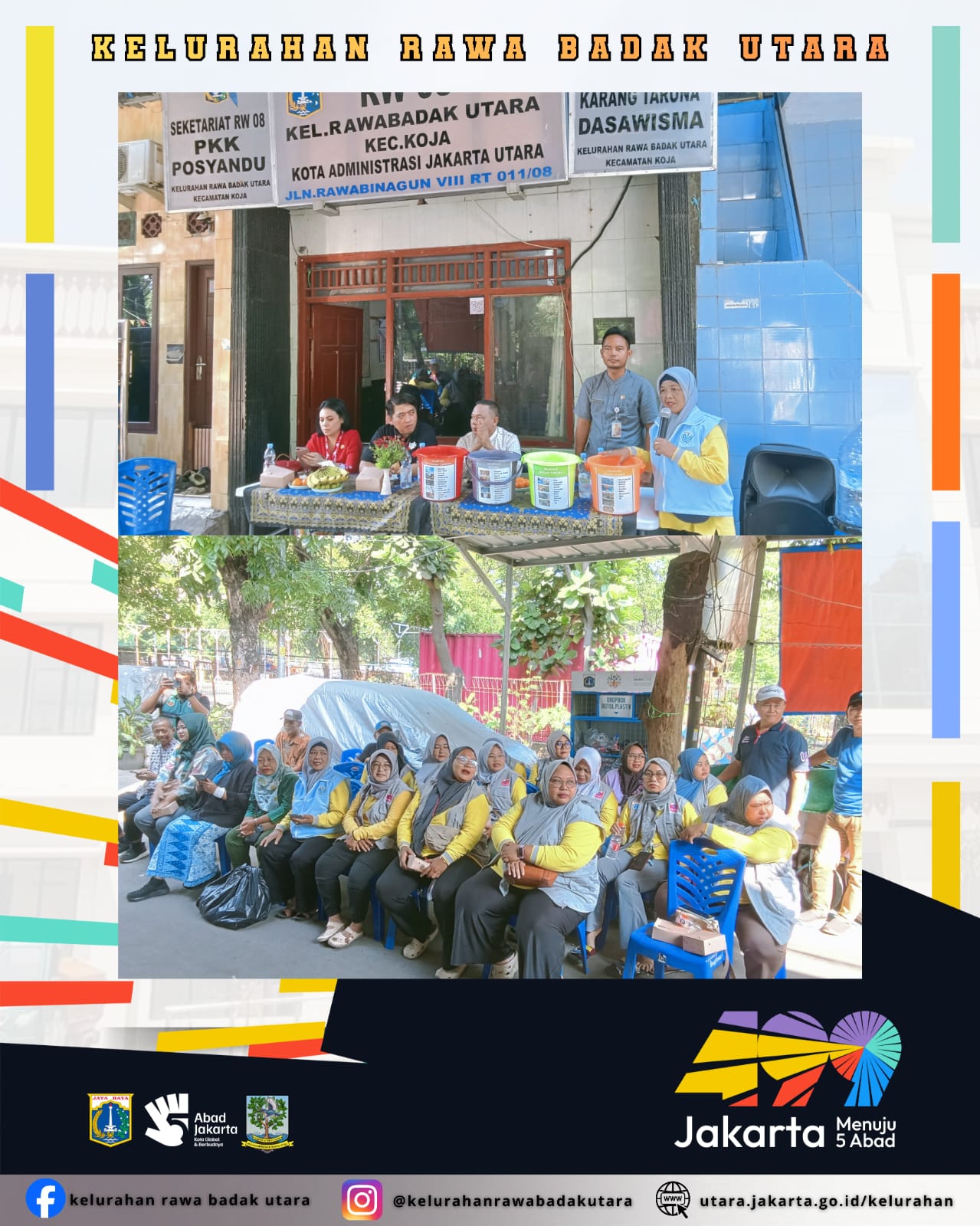 Kelurahan Rawa Badak Utara bersama unsur masyarakat RW 08 mengikuti kegiatan Sosialisasi Pilah Sampah dan Pengolahan Sampah dari Sumbernya 1