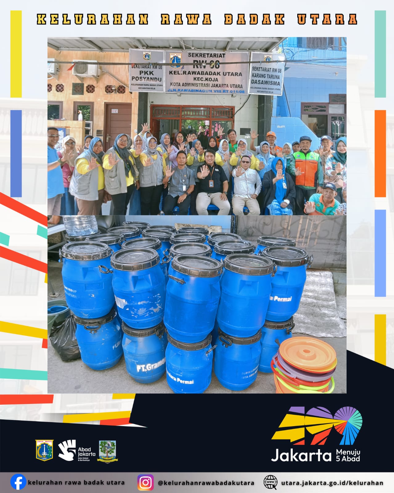 Kelurahan Rawa Badak Utara bersama unsur masyarakat RW 08 mengikuti kegiatan Sosialisasi Pilah Sampah dan Pengolahan Sampah dari Sumbernya 4