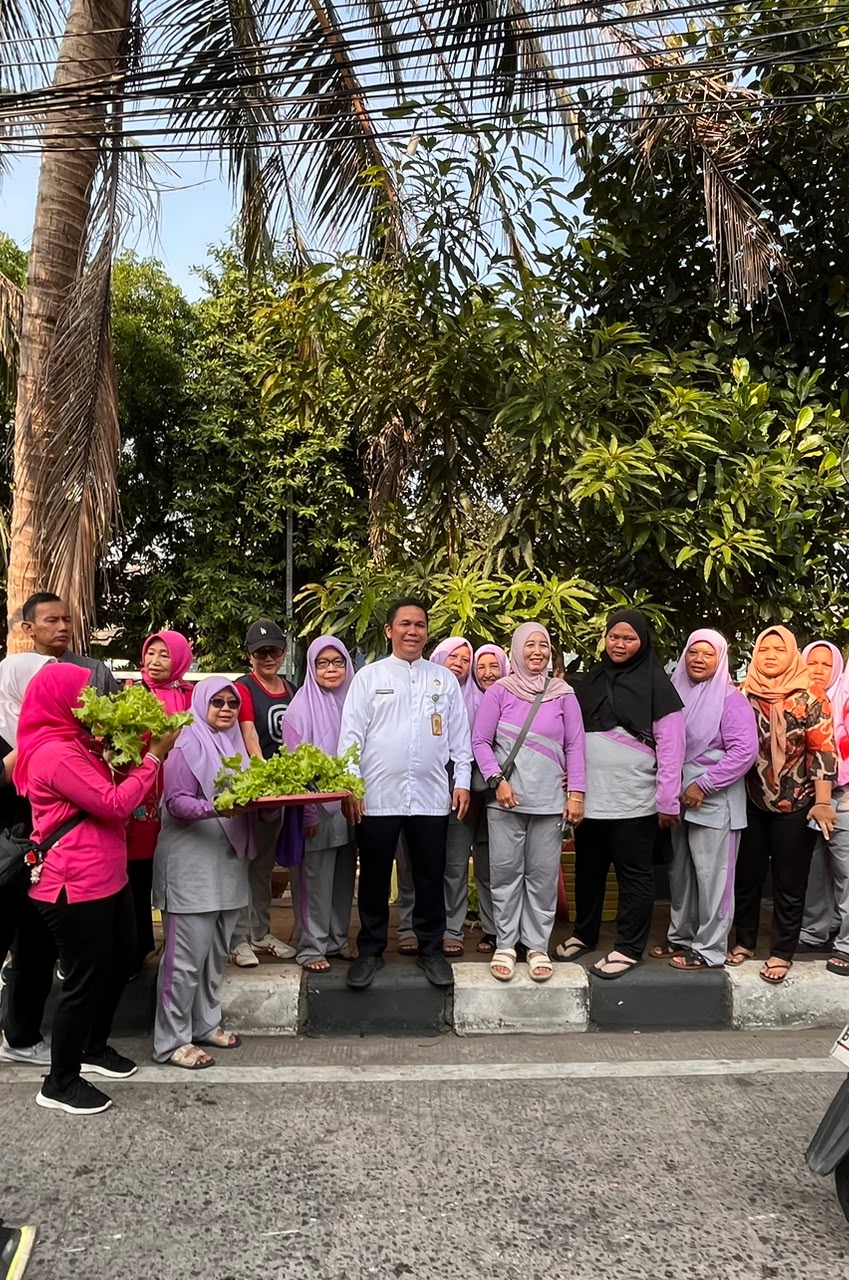 Panen Pakcoy dan Selada Hidroponik di Taman Hatinya PKK RW 01 dan RW 09 Kelurahan Pademangan Timur 4