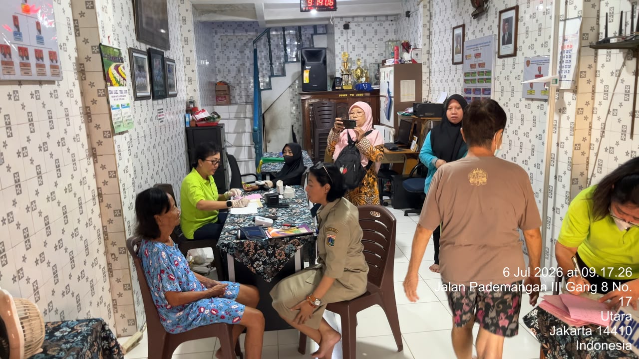 Kegiatan Posyandu Lansia RW 009 Kelurahan Pademangan Timur 1
