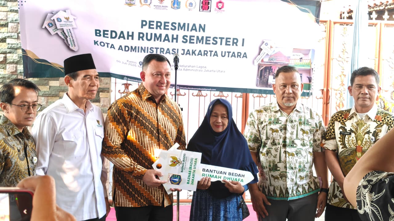 Lurah Rawa Badak Selatan Hadiri Peresmian Program Bedah Rumah BAZNAS (BAZIS) Tahap I Tahun 2026 di Kelurahan Lagoa 11
