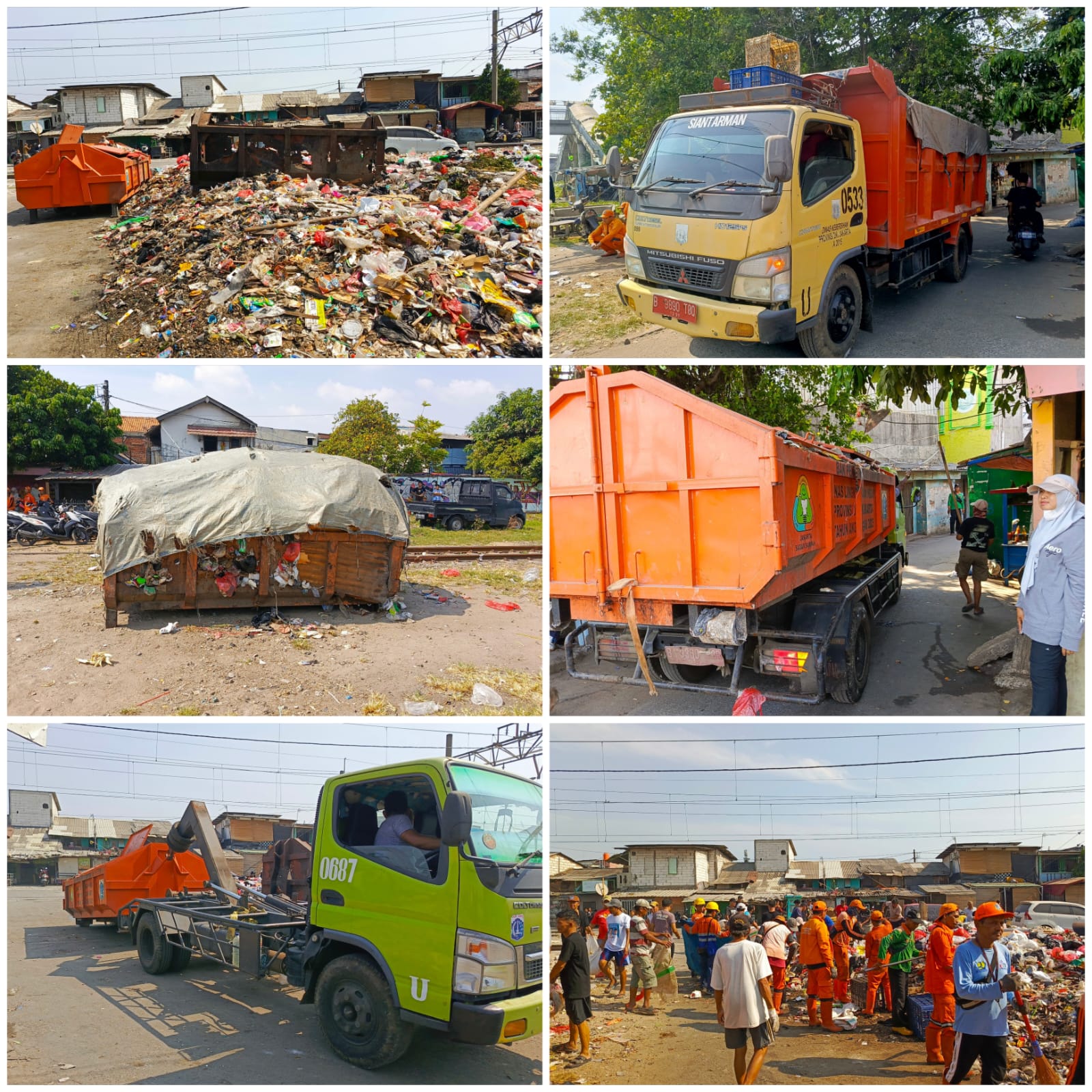 Kegiatan Kerja Bakti Pembersihan Rel Kereta Api di Area A2 RW.012 Kelurahan Tanjung Priok 1