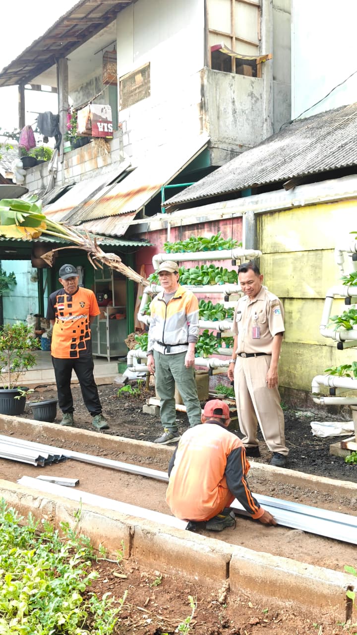 Lurah Rawa Badak Selatan Monitoring Pengembangan Pertanian Perkotaan di RPTRA Rasela 1
