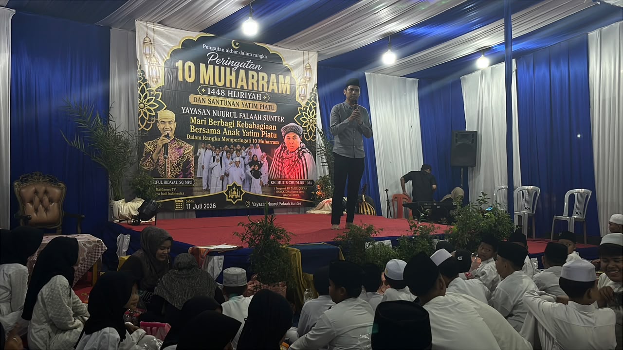 pelaksanaan peringatan Hari Raya Anak Yatim dalam rangka menyambut 10 Muharram yang diselenggarakan oleh Yayasan Nuurul Faalah, Kelurahan Sunter Jaya 3