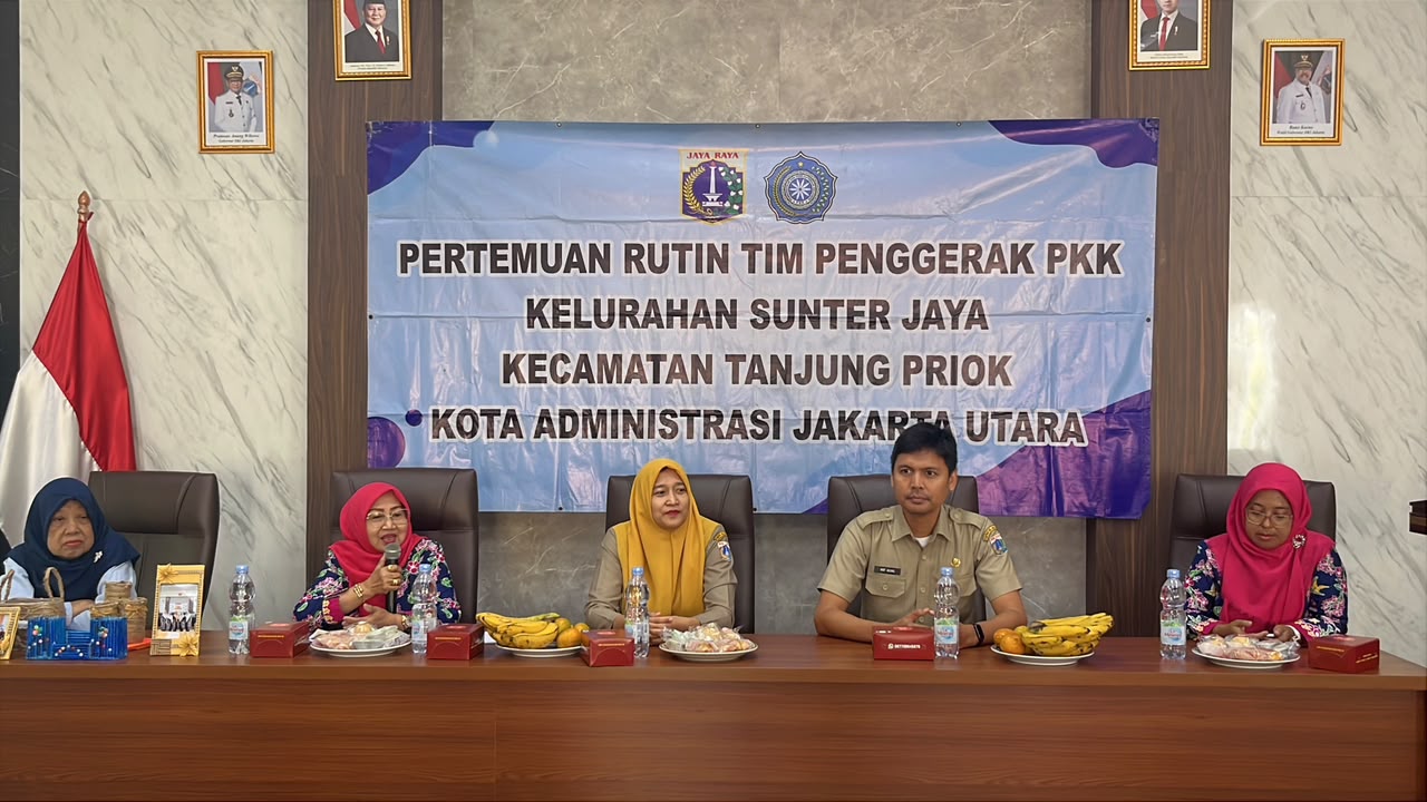 Tim Penggerak Pemberdayaan Kesejahteraan Keluarga (TP PKK) Kelurahan Sunter Jaya menggelar Kegiatan Pertemuan Rutin (Pertin) 1