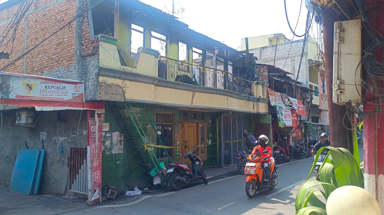 musibah kebakaran di wilayah RT 013 RW 06, Kelurahan Sunter Jaya 2
