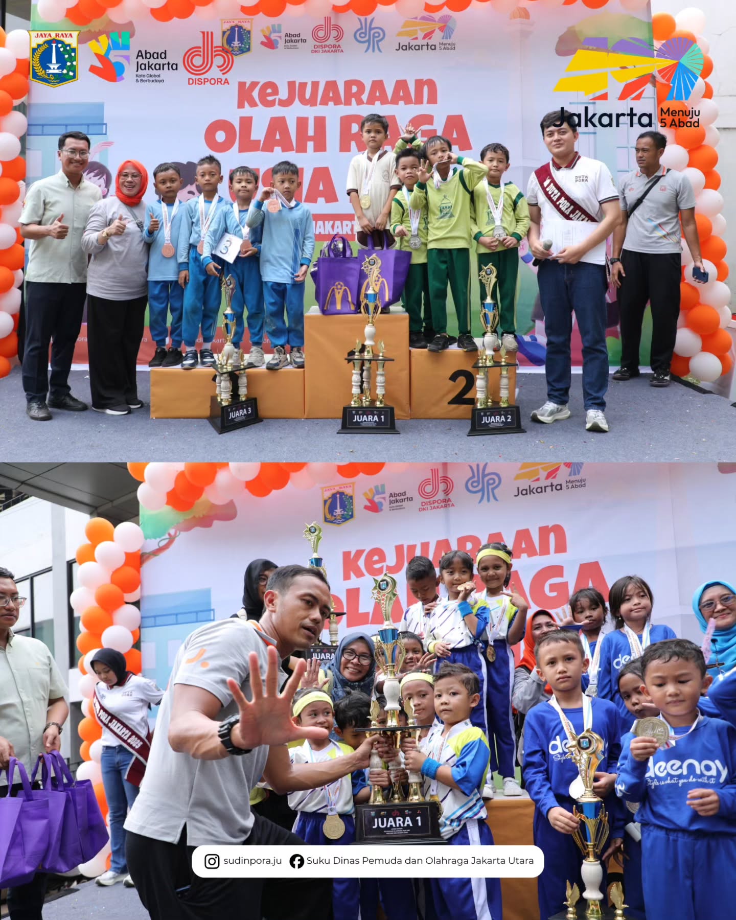 Jakarta Utara kembali berhasil mempertahankan gelar Juara Umum pada Kejuaraan Olahraga Usia Dini Provinsi DKI Jakarta Tahun 2026 11