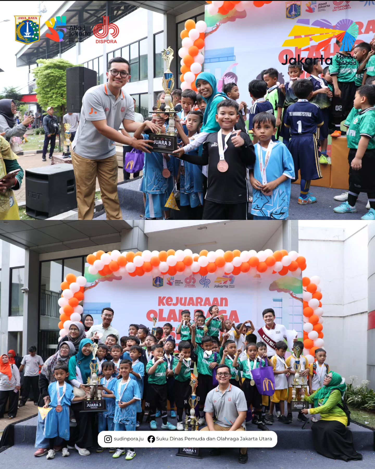 Jakarta Utara kembali berhasil mempertahankan gelar Juara Umum pada Kejuaraan Olahraga Usia Dini Provinsi DKI Jakarta Tahun 2026 10