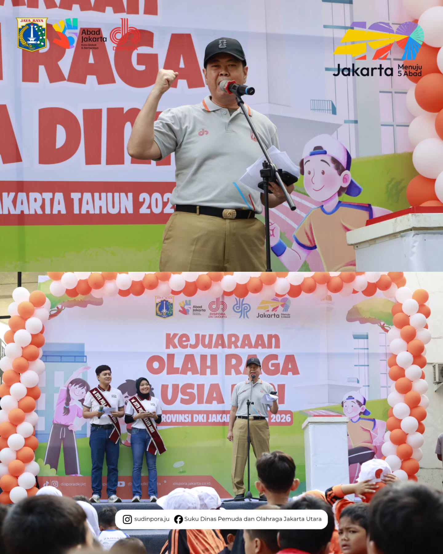 Jakarta Utara kembali berhasil mempertahankan gelar Juara Umum pada Kejuaraan Olahraga Usia Dini Provinsi DKI Jakarta Tahun 2026 4