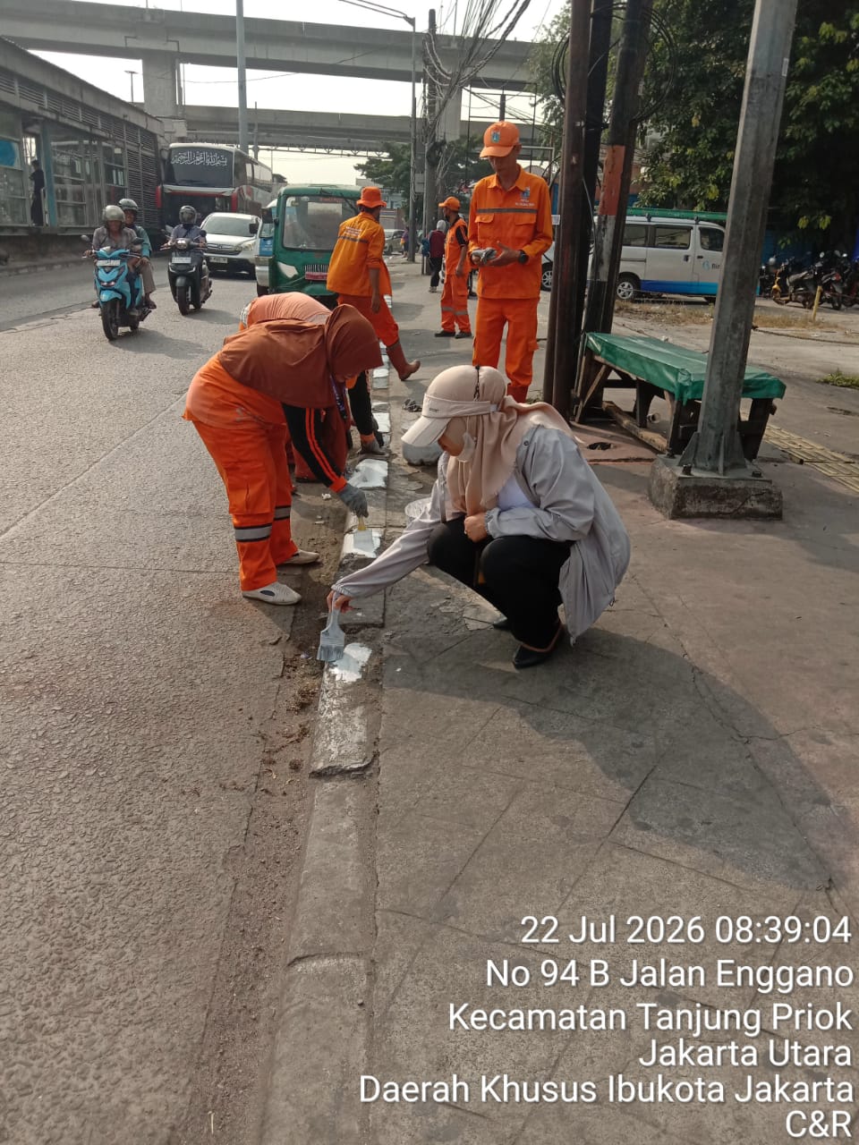 Monitoring Pengecatan Kanstin di Wilayah Kelurahan Tanjung Priok 2