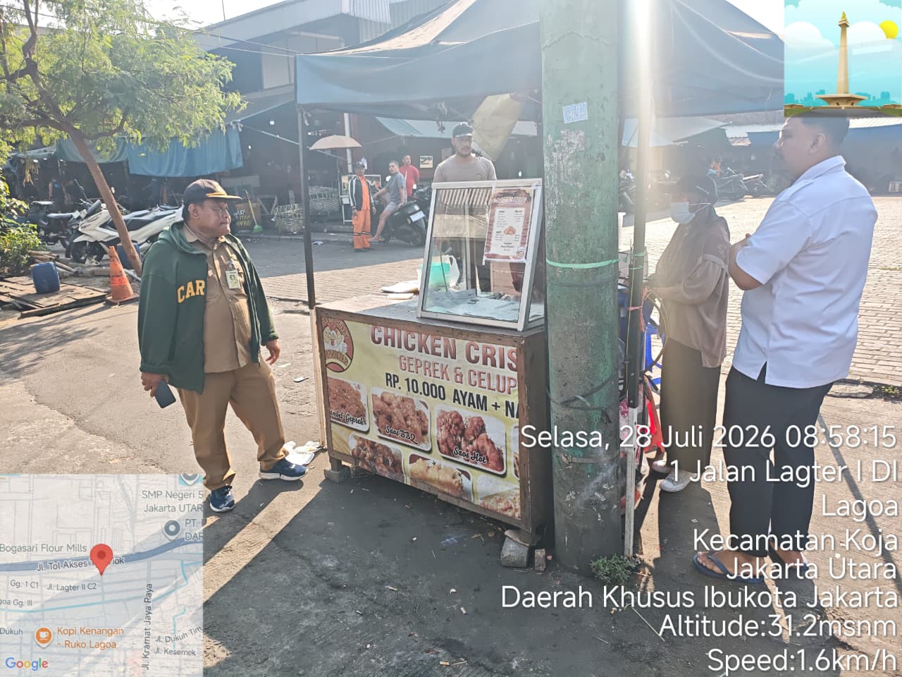 Kelurahan Lagoa Laksanakan Pendataan Pedagang Kaki Lima di Area Sekitar Pasar Jaya Waru 3