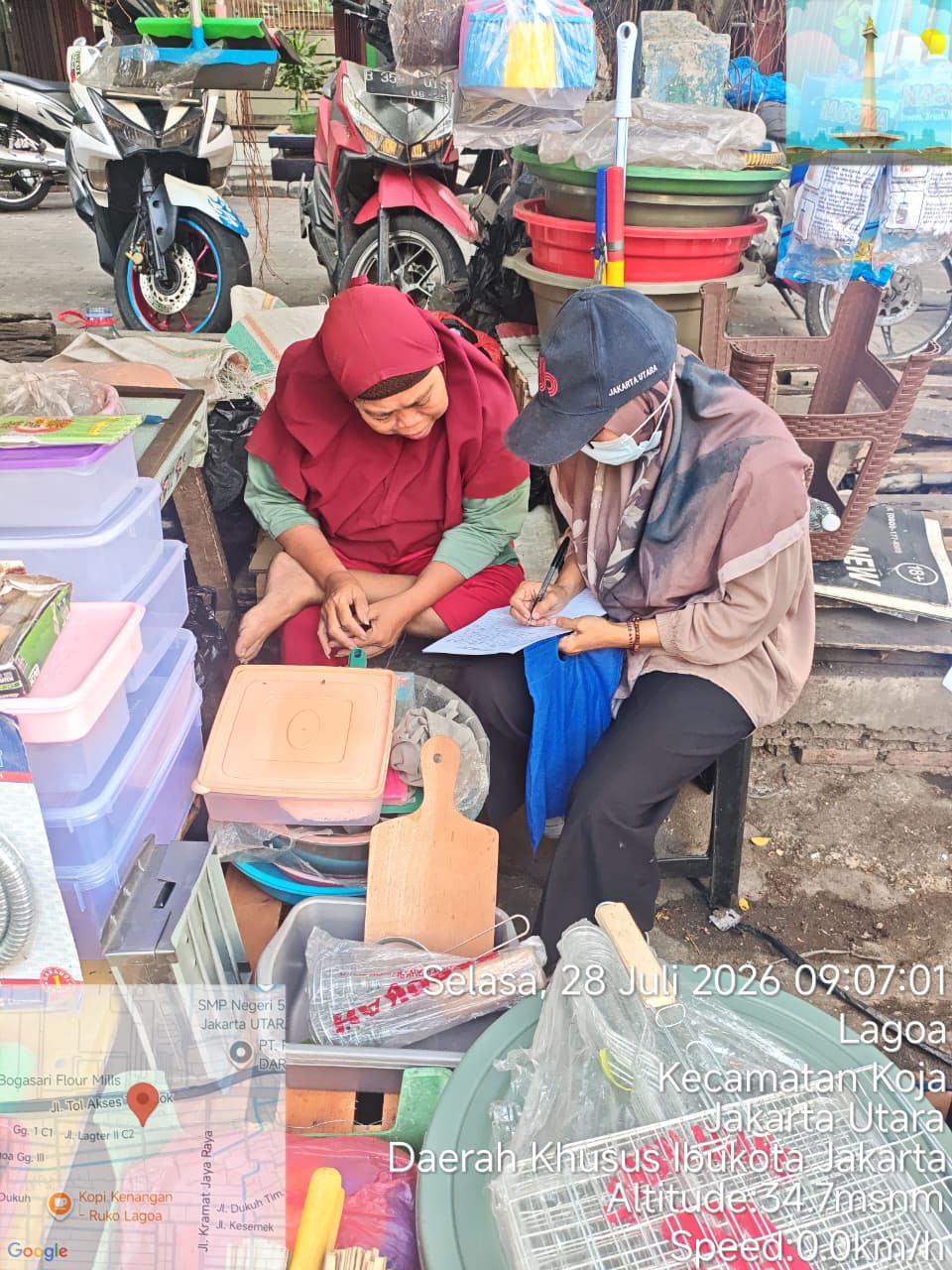 Kelurahan Lagoa Laksanakan Pendataan Pedagang Kaki Lima di Area Sekitar Pasar Jaya Waru 1