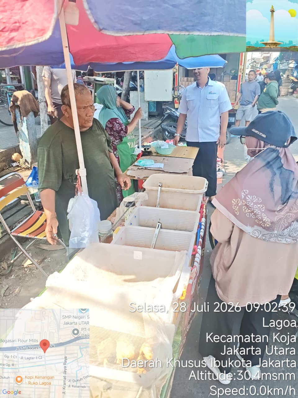 Kelurahan Lagoa Laksanakan Pendataan Pedagang Kaki Lima di Area Sekitar Pasar Jaya Waru 4