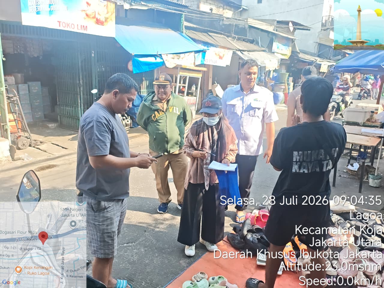 Kelurahan Lagoa Laksanakan Pendataan Pedagang Kaki Lima di Area Sekitar Pasar Jaya Waru 5