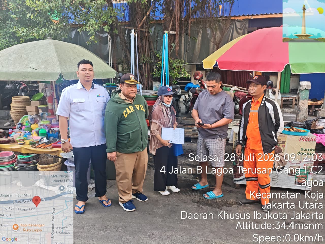 Kelurahan Lagoa Laksanakan Pendataan Pedagang Kaki Lima di Area Sekitar Pasar Jaya Waru 6